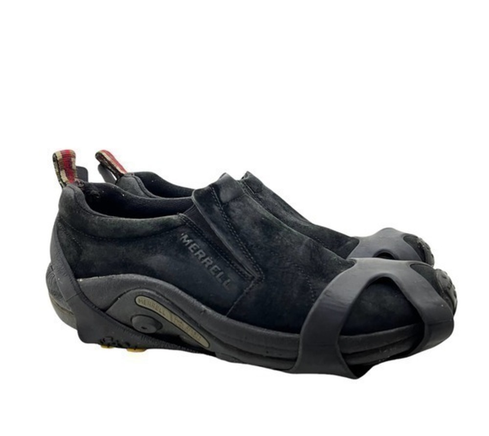 Merrell Womens 10 Jungle Moc Slip On Hiking Shoes Black Suede Low Top 60826